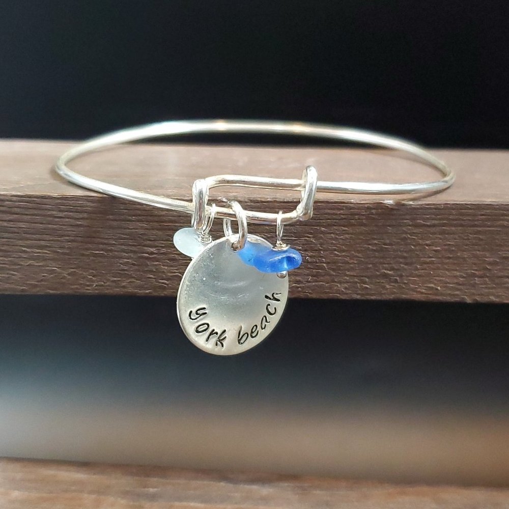 8 Inch 925 Sterling Silver York Beach Bangle Bracelet